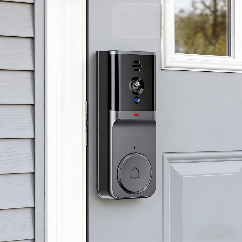 Video doorbell mounted by front door