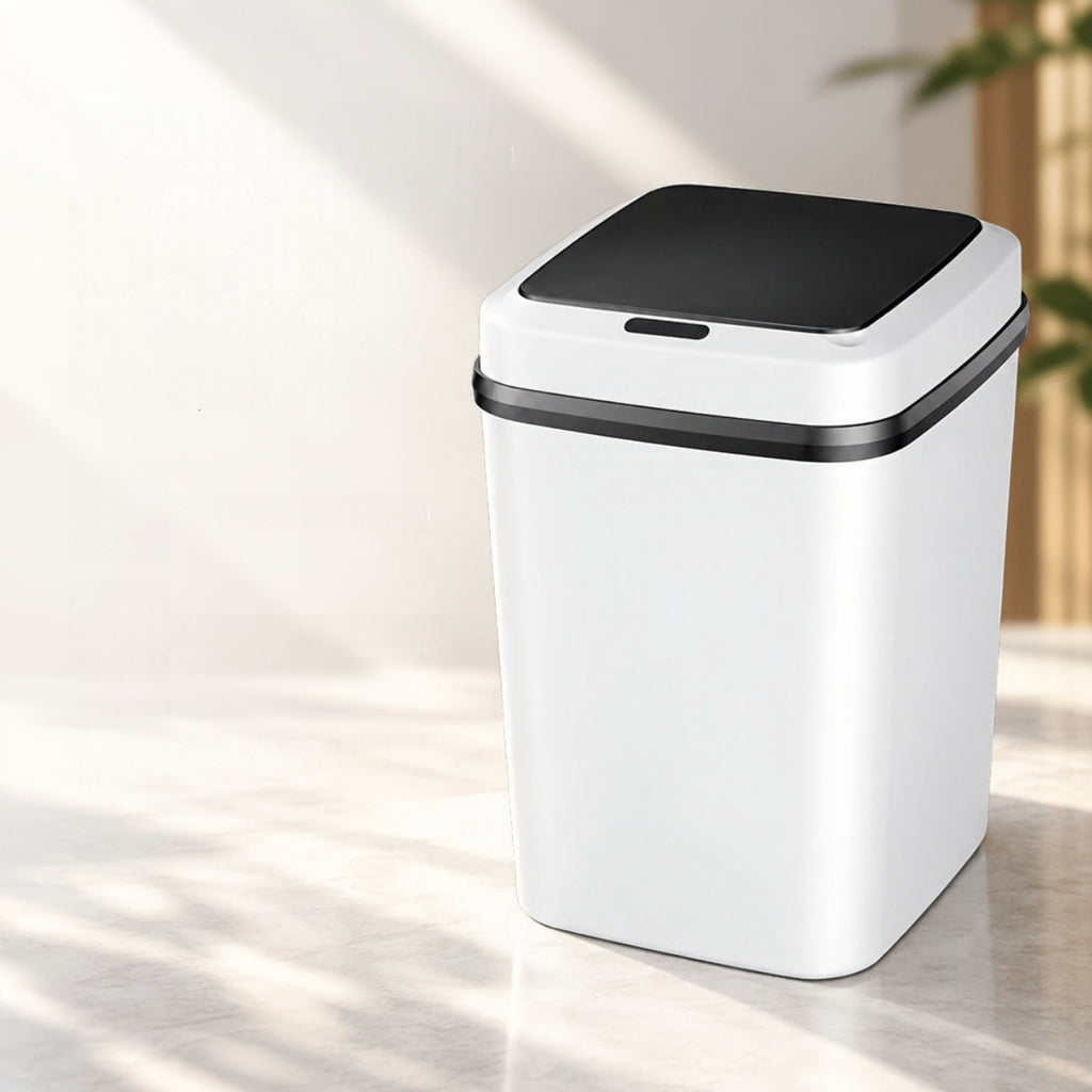 Compact sensor bin with lid closed