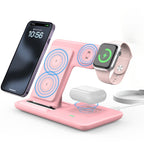 Wireless charging dock in pink
