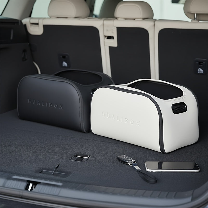 Car storage box features