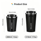 Insulated coffee travel mug details