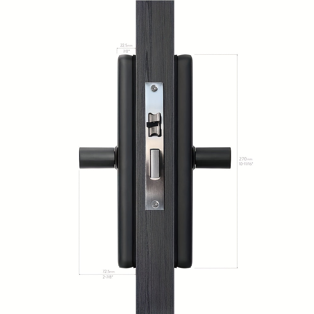 Smart door lock installed on a door