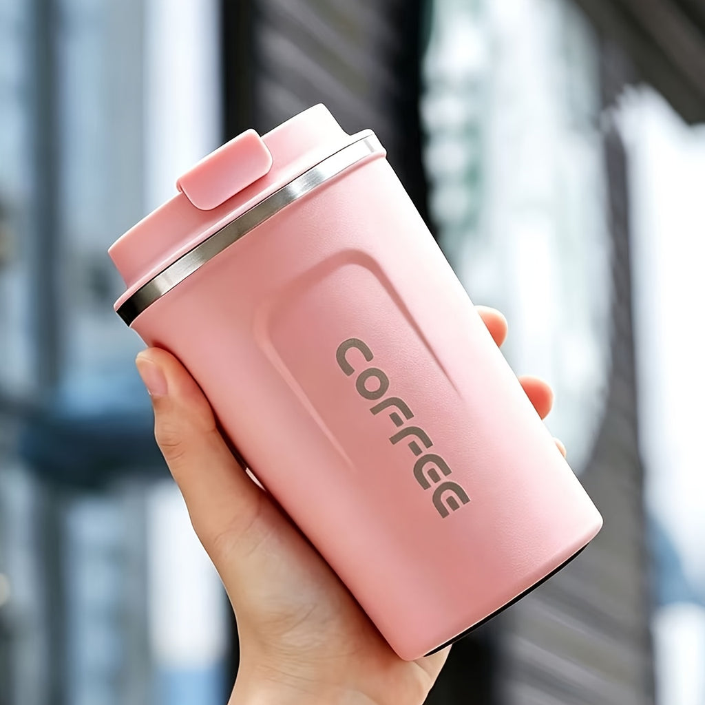 Pink coffee travel mug