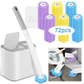 Toilet Brush & Holder Set with Disposable Refill Heads