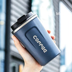 Blue coffee travel mug