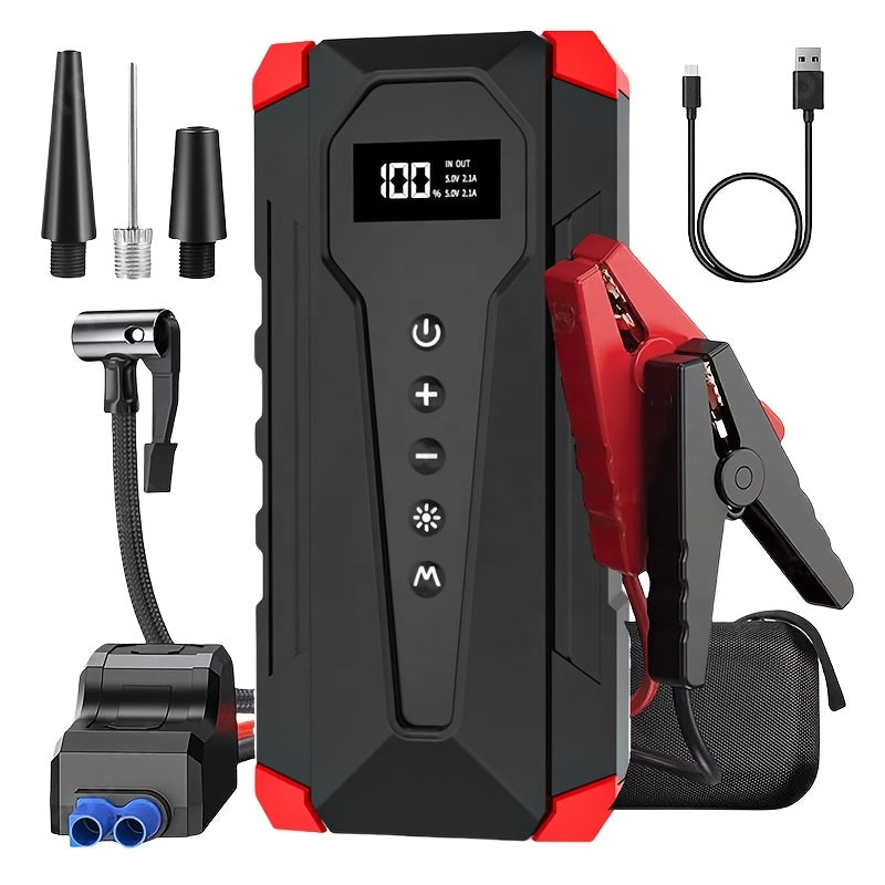 Portable 12V car jump starter