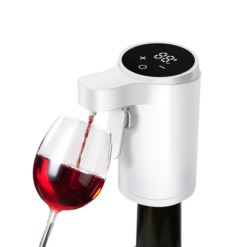 Automatic wine dispenser and aerator in white